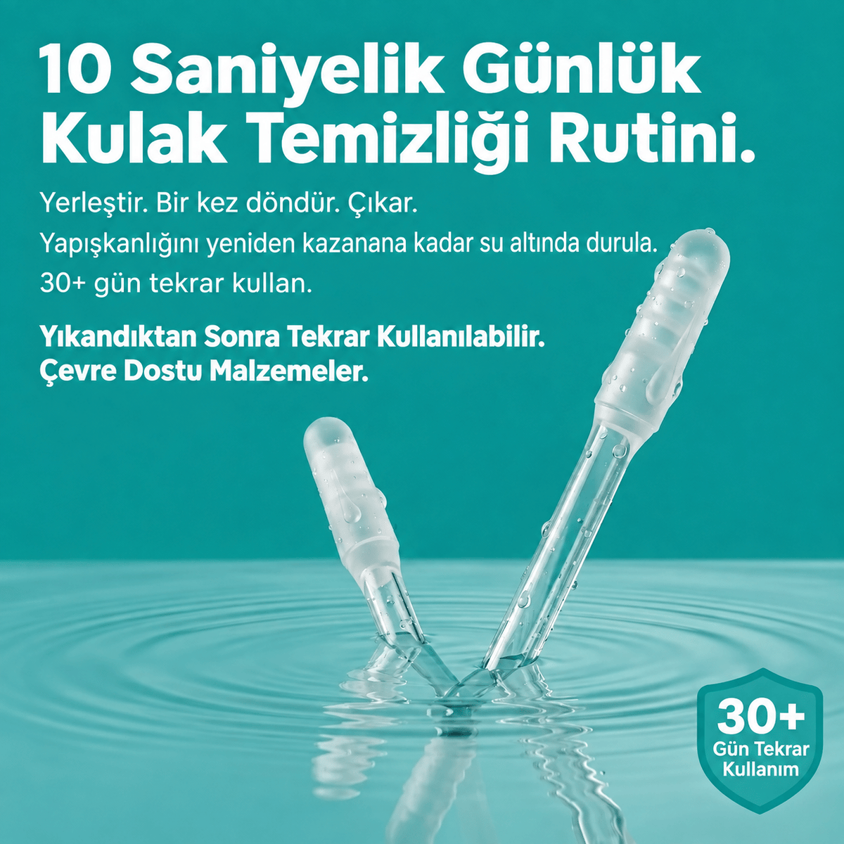 Yapışkan Uçlu Kulak Temizleyici
