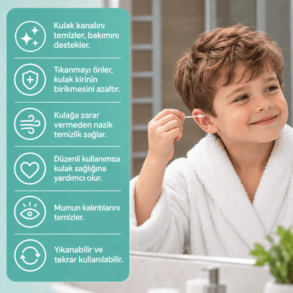Yapışkan Uçlu Kulak Temizleyici